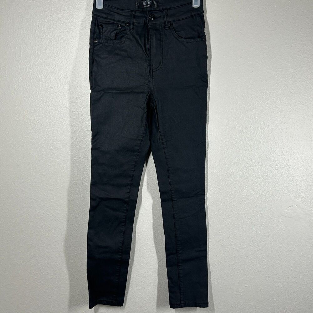 Monkey Ride Jeans Black Stretch Pants Size 1/25 Original Vintage MP1357